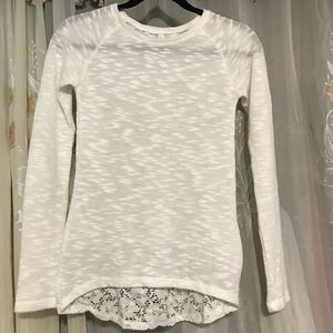  Xs cream long sleeve top